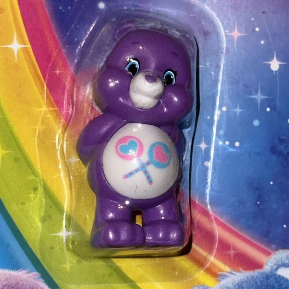 Set‎ of 2 Mini Care Bear Figurines. NWT Share Bear and Cheer